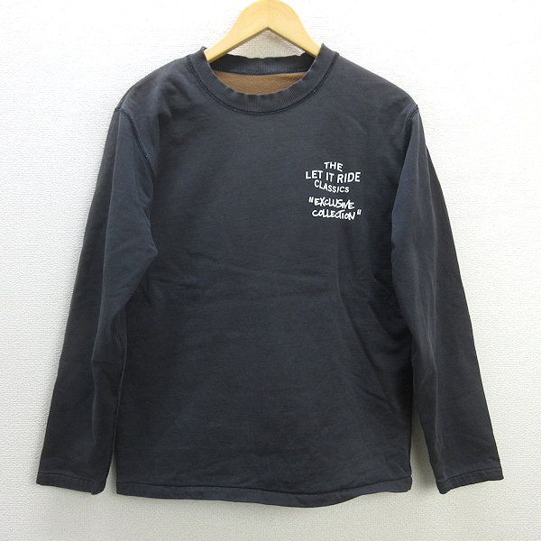 H■レットイットライド/LET IT RIDE 裏フリース スウェットトレーナー/黒/MENS■26【中古】