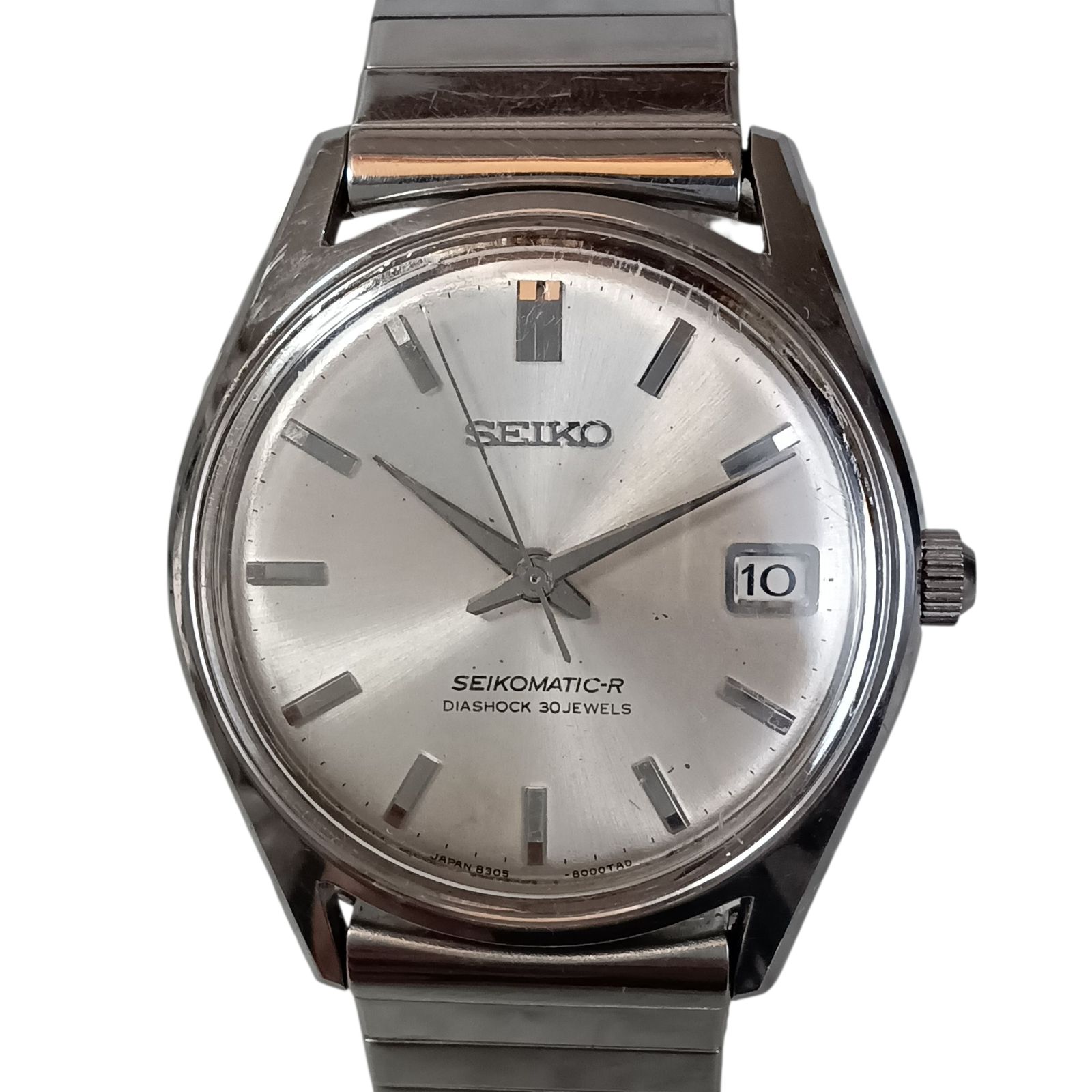 稼働 1015-2 SEIKO MATIC-R セイコー マチックR 8305-8010 メンズ腕時計 自動巻き デイト イルカ