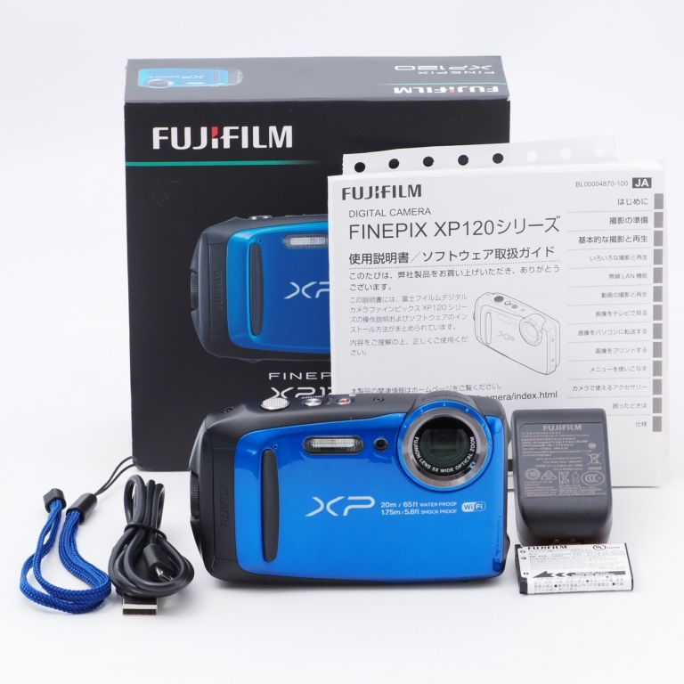 FUJIFILM フジフイルム デジタルカメラ XP120 ブルー 防水 FX-XP120BL