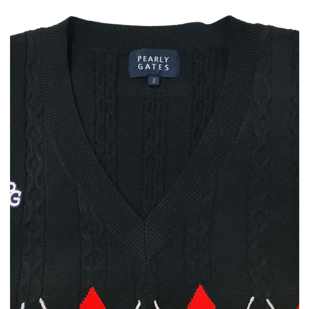 中古 レディース パーリーゲイツ PEARLY GATES ベスト 2(L) ダーク