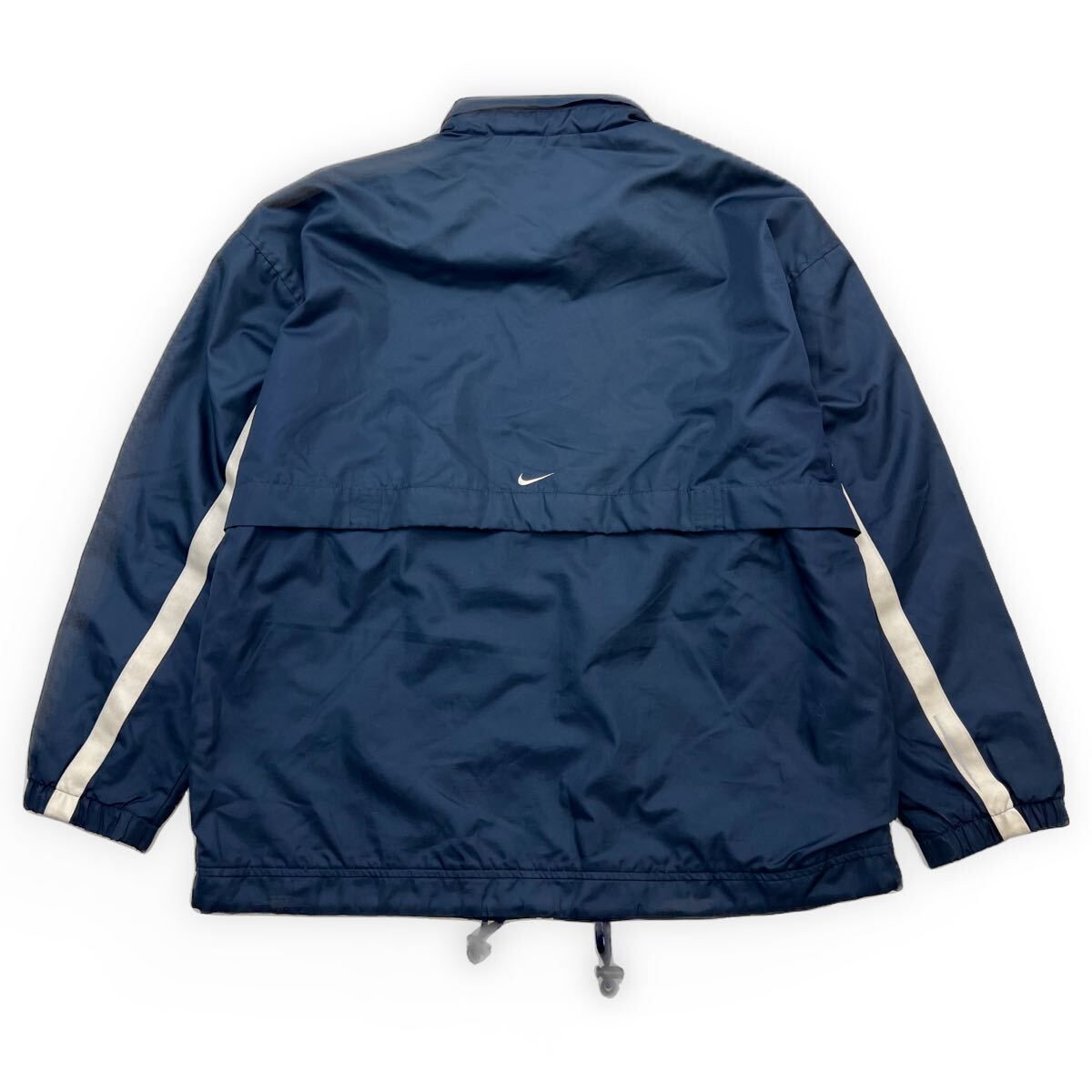 Nike スウッシュ ロゴ ナイロンジャケット ナイキ 90s NIKE Logo Nylon Jacket 深緑黒 M ナイキ ナイロン