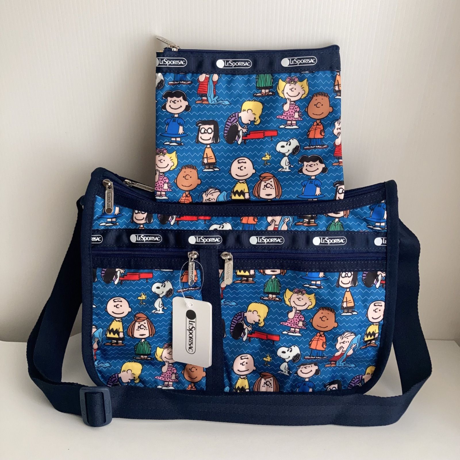LeSportsac スヌーピー柄 ショルダーバッグ デラックスエブリデイ