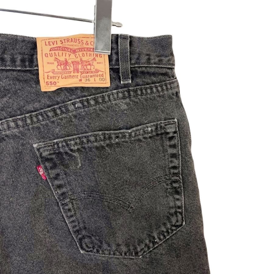 90s00sUSA製Levi'sリーバイス550ブラックデニムショーツハーフパンツ