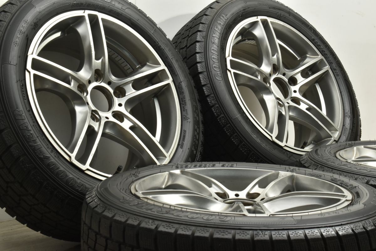 製 バリ溝 ケレナーズ Jr 16in 7J 46 PCD120 グッドイヤー アイスナビ7 205 55R16 BMW E90 E91 3シリーズ F20 1シリーズ