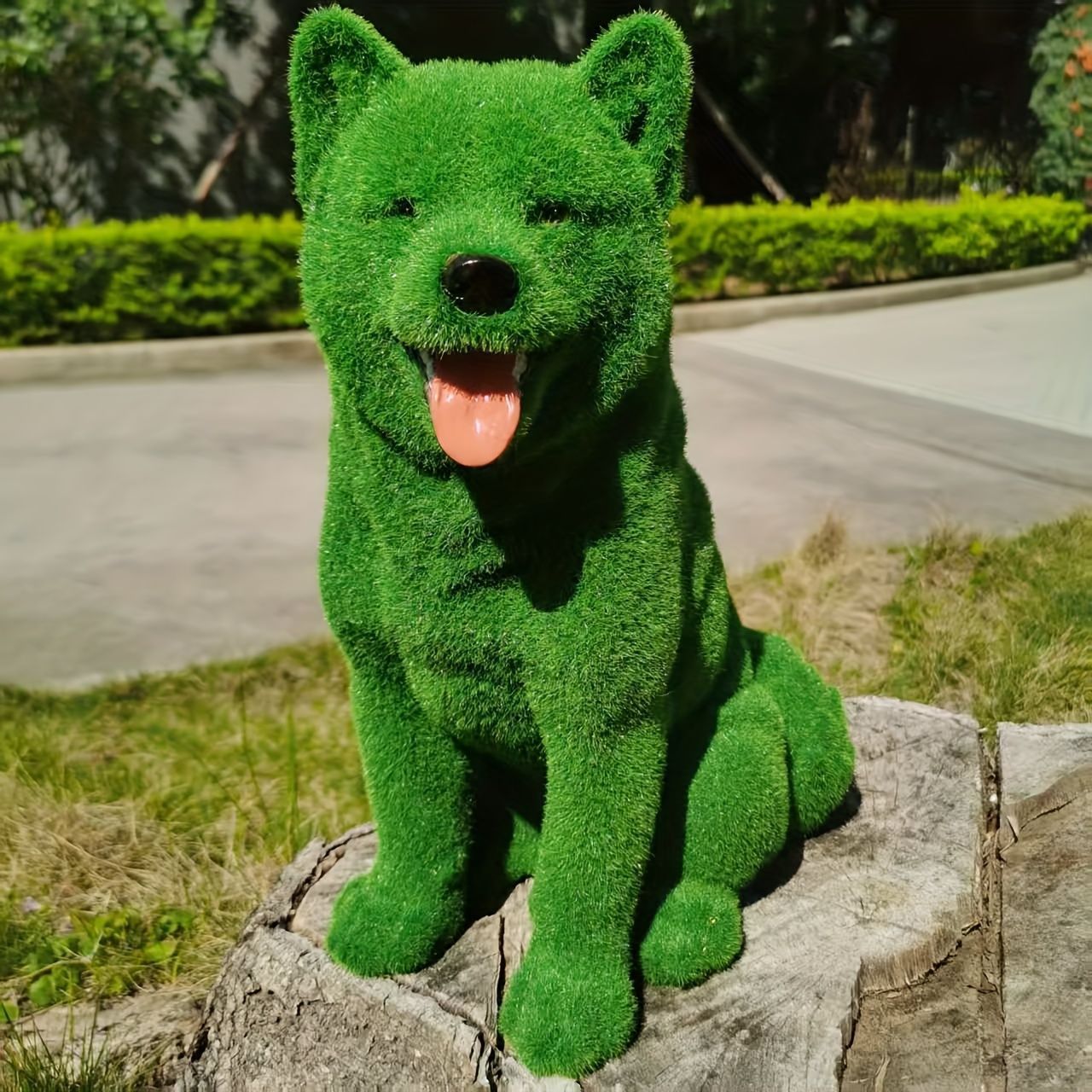 置物 オブジェ レジン製 グリーンフロッキング模造 動物 犬の装飾像 ガーデンデコレーション用 パトイオ 庭 芝生に適し パグスタチュー ギフト 柴犬 芝風 人工芝 かわいい 癒し 犬好き ドッグオブジェ 祖母 母 プレゼント リアル