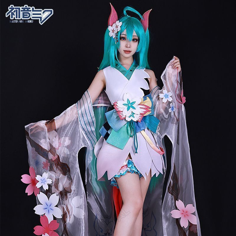 新品未使用初音ミク 陰陽師 コスプレ衣装 コラボ 初音 桜ミク