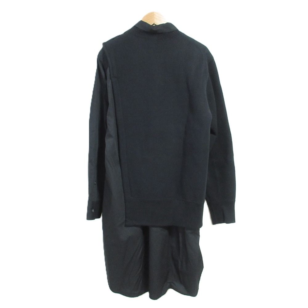 美品 sacai サカイ sweat shirting combo dress スウェット