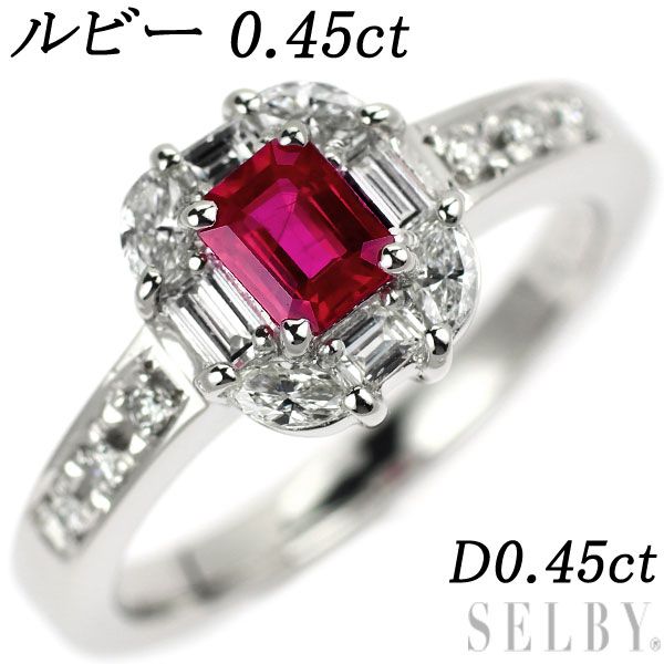 Pt900 ルビー ダイヤモンド リング 0.45ct D0.45ct www.ch4x4.com