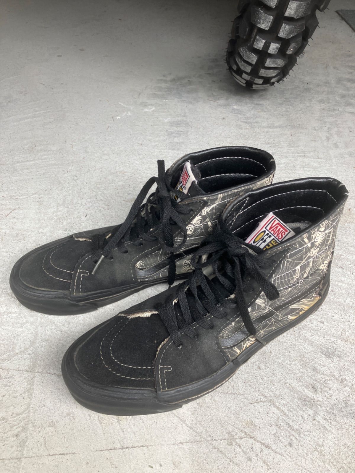 vans usa スカルスパイダー ブラック 9 ビンテージ - メルカリ