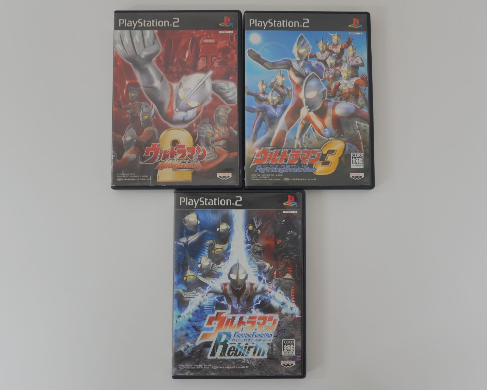 NI PS２ ソフト ウルトラマン FE2 FE3 FER ファイティングエボリューション 3点まとめて