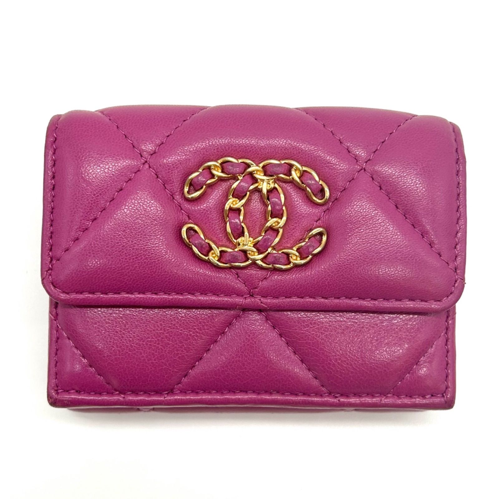 CHANEL シャネル19 スモール フラップウォレット 財布 三つ折り