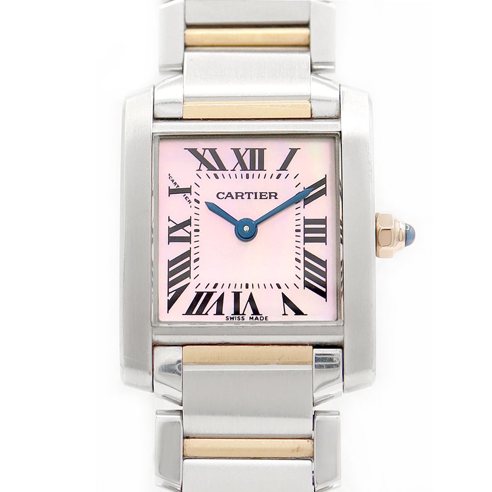Cartier カルティエ タンクフランセーズ SM 白文字盤時計電池交換済