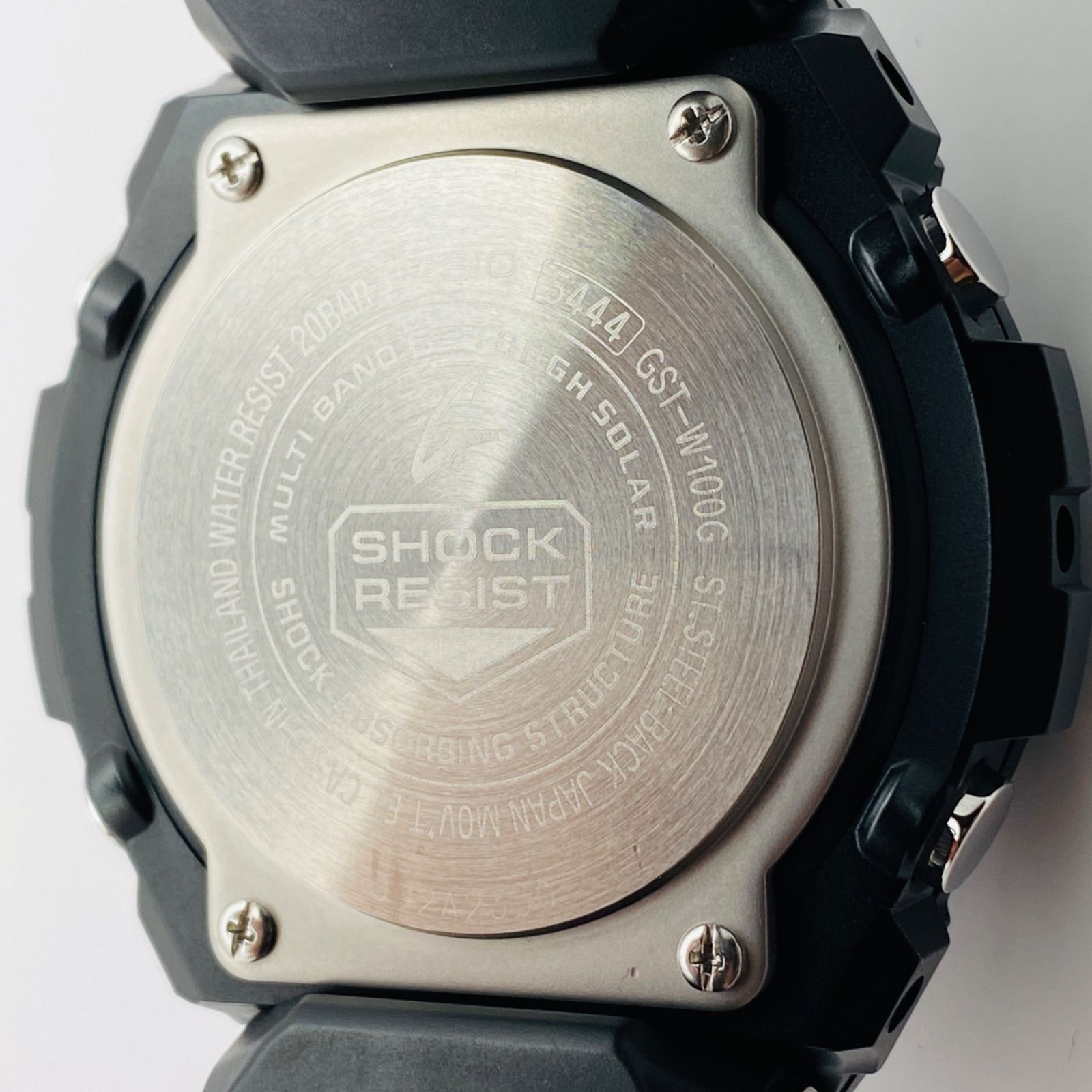 （T246）美品 稼動品 CASIO カシオ 電波ソーラー G-SHOCK ジーショック G-STEEL ジースチール GST-W100G-1BJF 人気 時計 メンズ ユニセックス