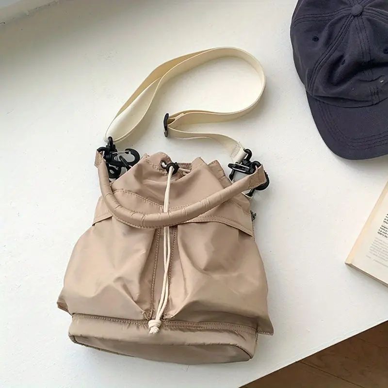 新品! ナイロン製 ドローストリング バケットバッグレディース