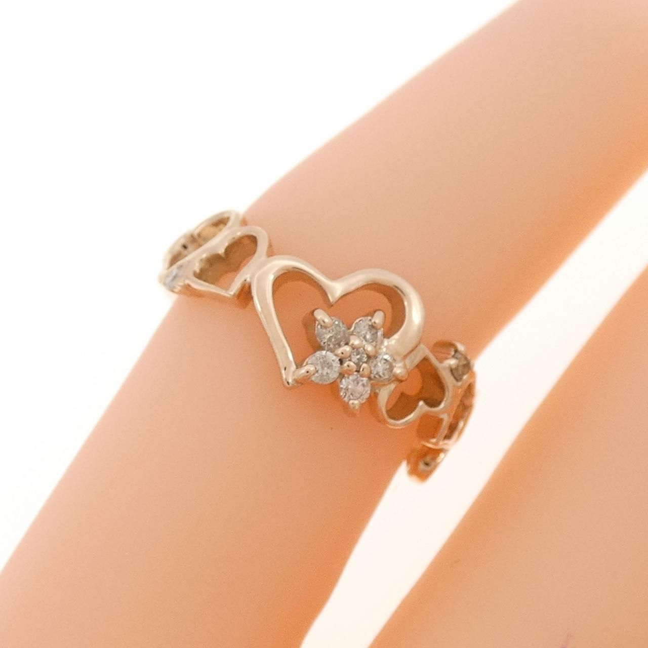 割引価格 リング ダイヤモンド ハート×フラワー K10PG 0.07CT メルカリ - アクセサリー