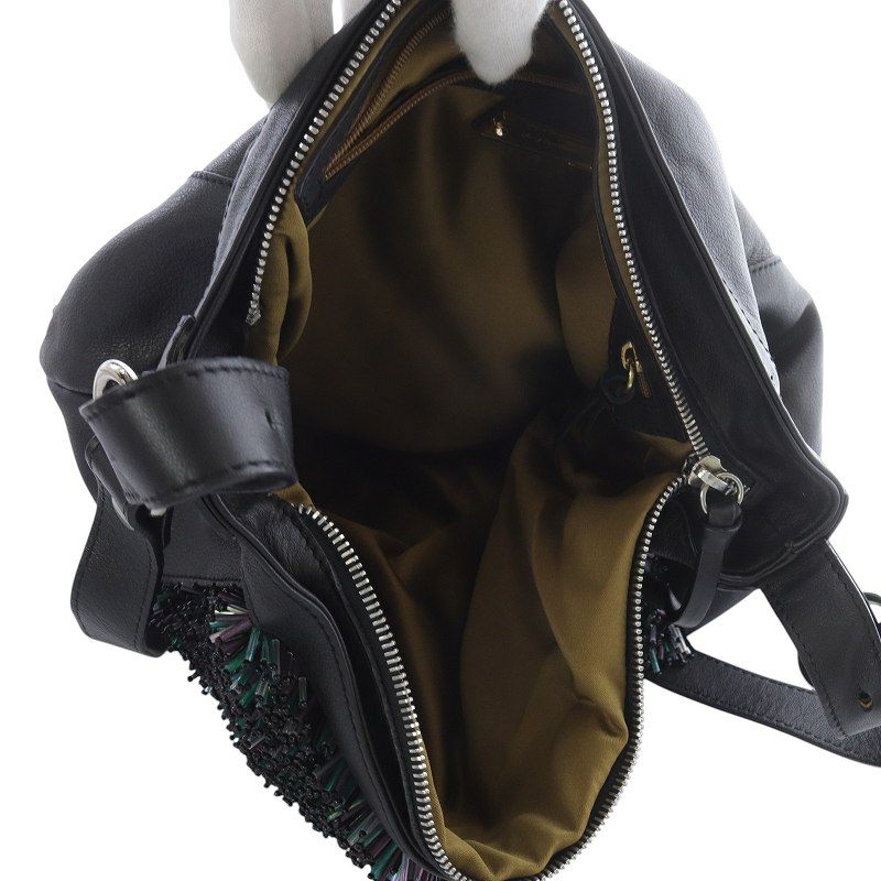 デクチュール de couture レザー ショルダーバッグ 黒 de