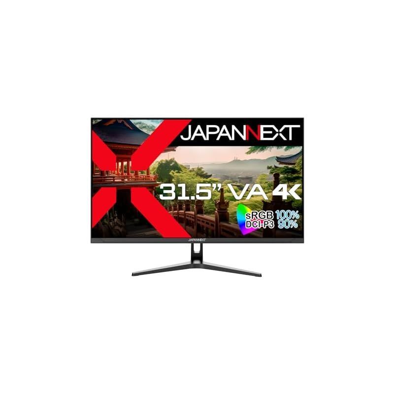 JAPANNEXT 31.5インチ VAパネル搭載 4K(3840x2160)解像度 液晶モニター JN-V3152UHDR HDMI DP HDR  sRGB:100% DCI-P3:90% PBP/PIP機能 - メルカリ