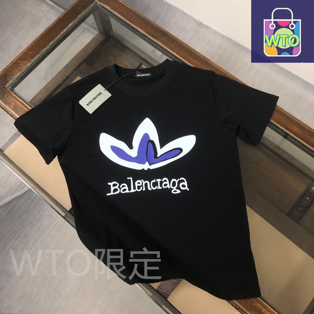 本日限定特価】BALENCIAGA 春夏 ロゴプリントTシャツ [本日特価