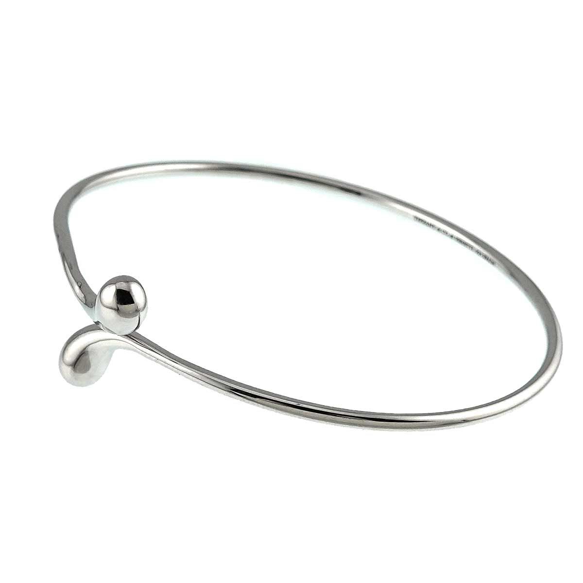 ティファニー TIFFANY&CO. ダブル ティアドロップ バングル 18.5cm SV