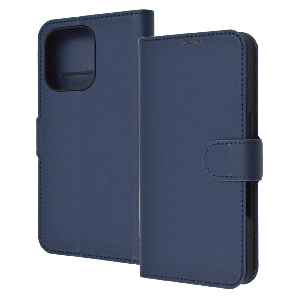 【数量限定】ダークネイビー 手帳型レザーケース シンプル アイフォン16 マグネットベルト 耐衝撃 standard スマホケース Like ケース スマートフォンケース (2024年発売モデル) Pro 16 RT-P47ELC1/DN iP