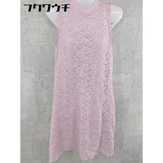 ◇ WITHSUN レース ノースリーブ 膝丈 ワンピース サイズF