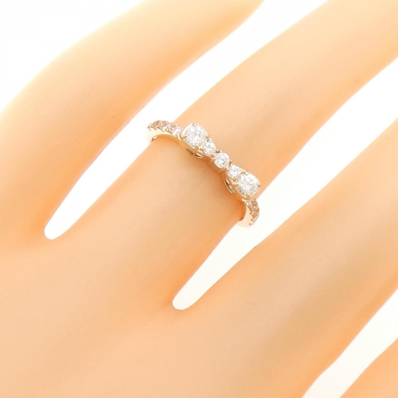 K18PG リボン ダイヤモンド リング 0.30CT - メルカリ 