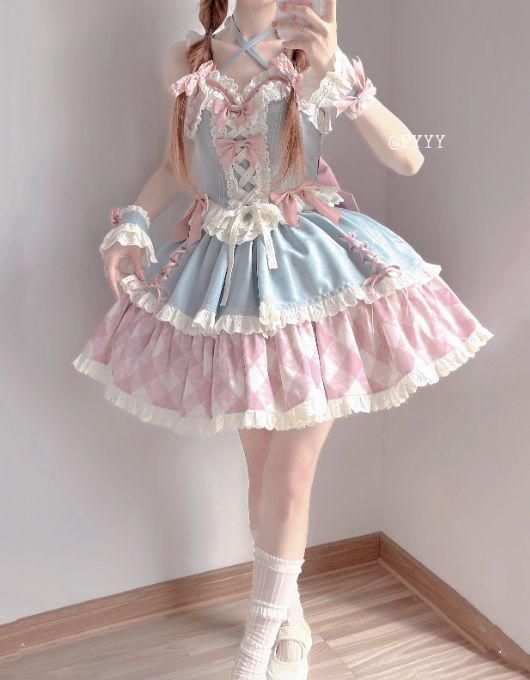 LT-115 豪華姫系 lolita 可愛 レトロ風 オリジナル 洋服 ロリータ ワンピース 美しい刺繍