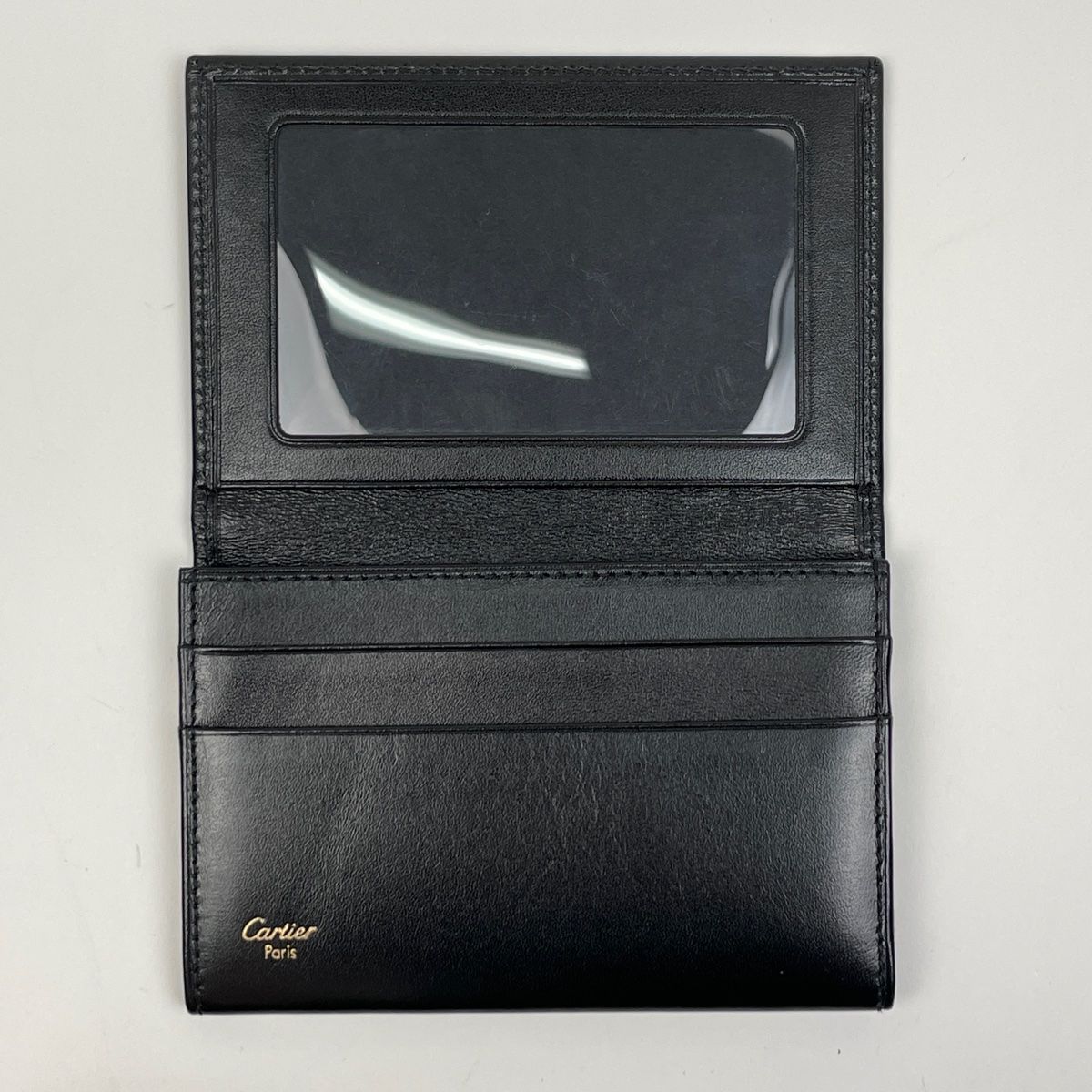 未使用Cartierカルティエ パシャ レザーパスポートケース ブラック 黒