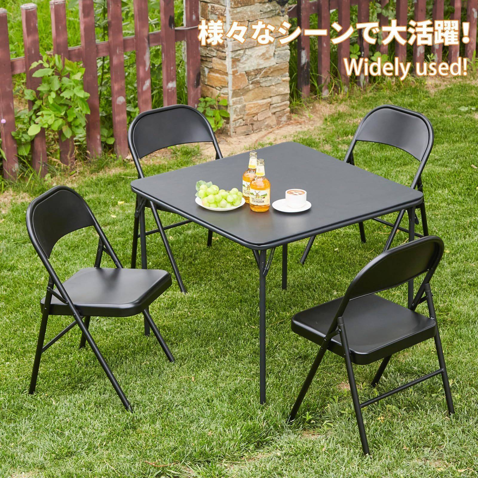 数量限定】ブラック（鋼椅子 シンプル イベント 注文 省スペース 金属