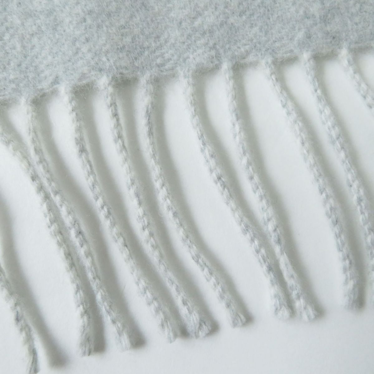 あかみページ LOEWE グレー ウール マフラー フリンジ付き 楽天市場