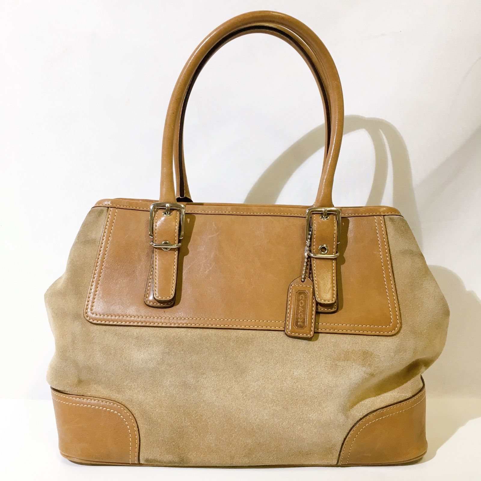 COACHブラウンスエードハンドバッグ COACH コーチ ハンドバッグ ブラウン スエード レディース