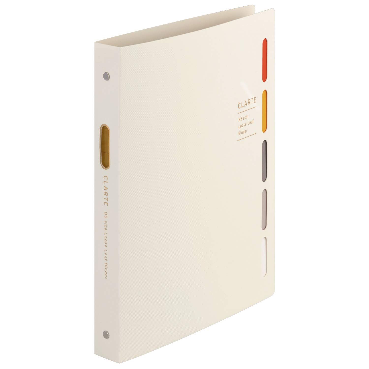 マルマン ルーズリーフ バインダー B 5 クラルテ 26穴 アイボリー F 311-14
