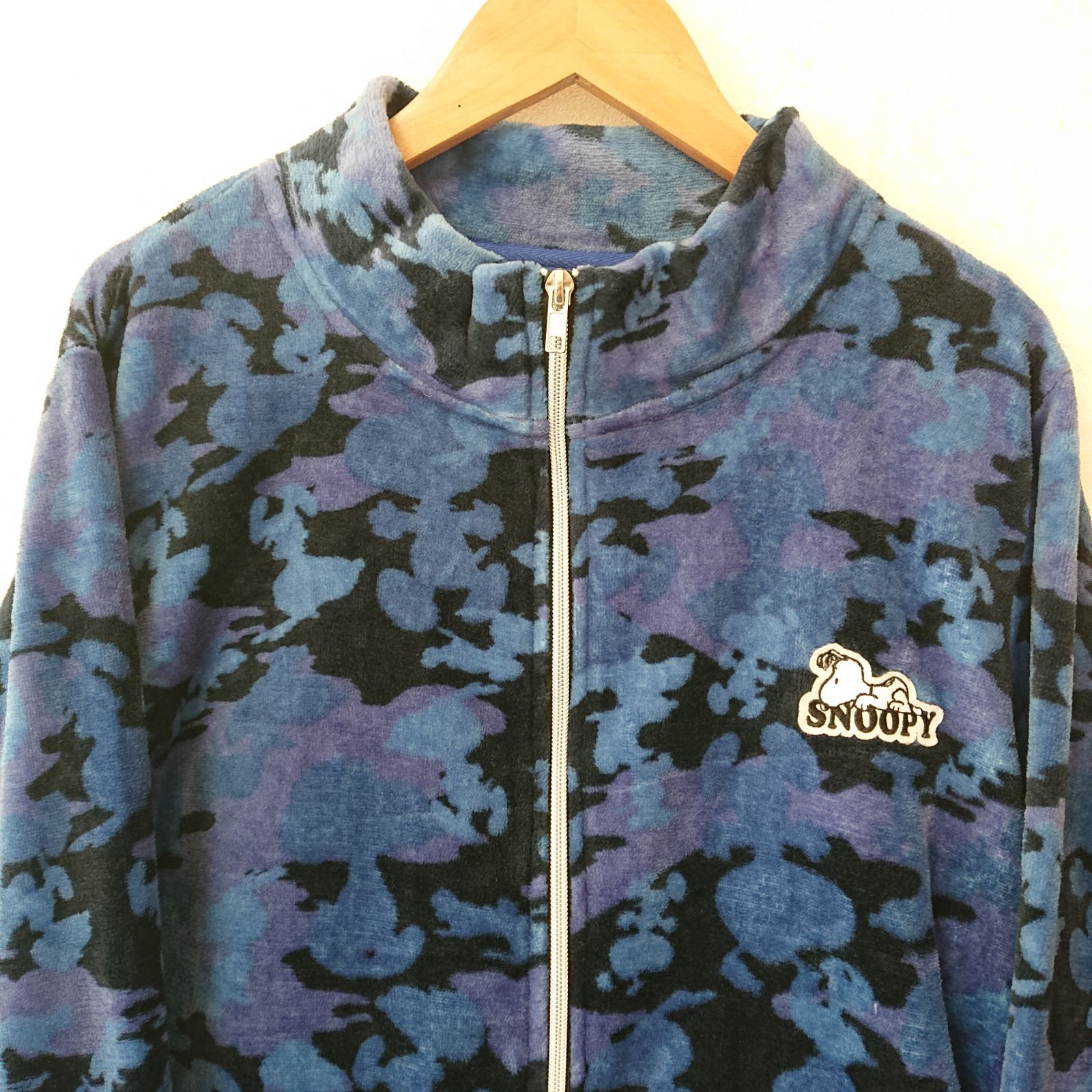 w^)b PEANUTS ピーナッツ ボア フリース ジャケット フルジップ ジップ 