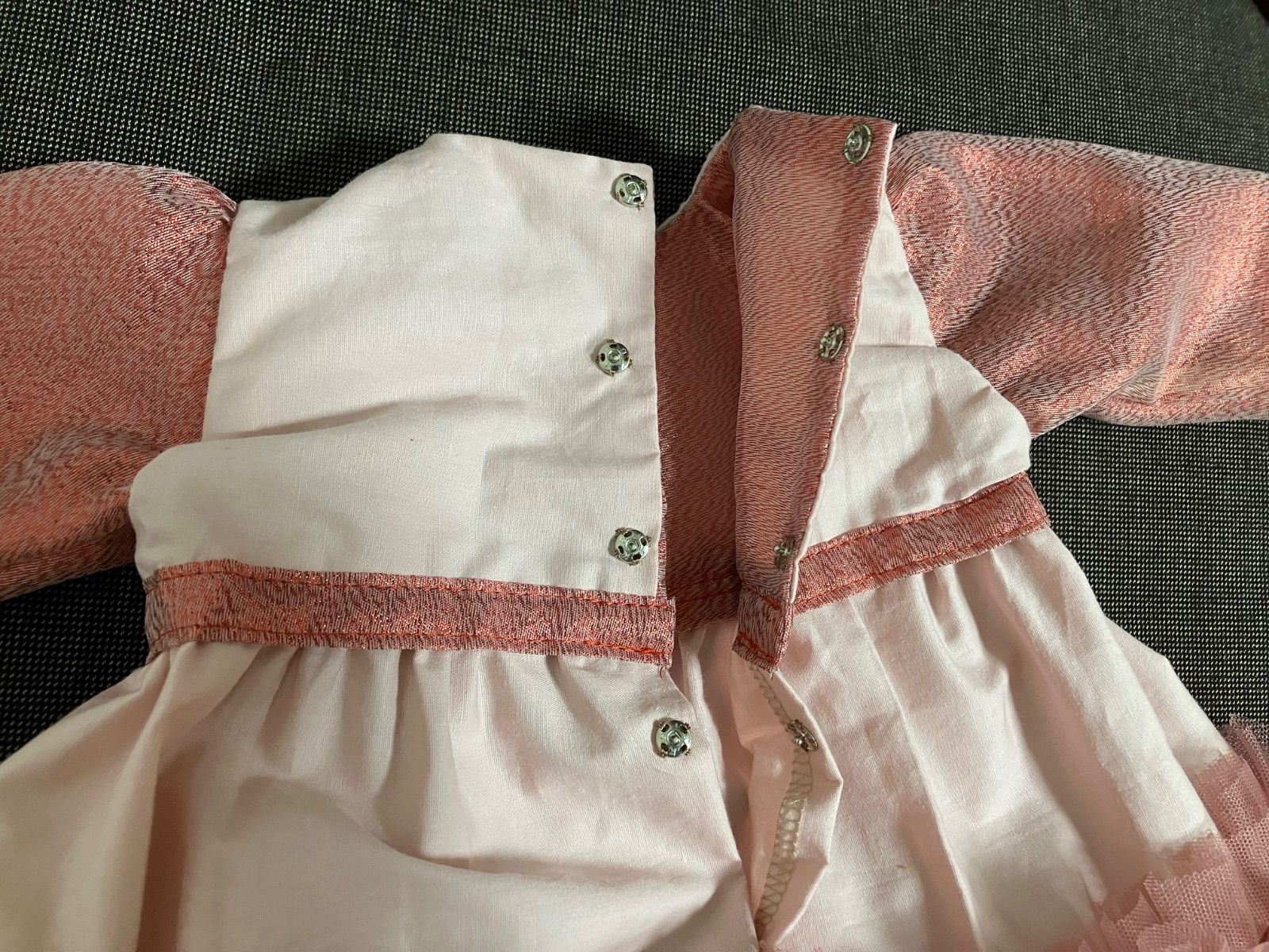 アンティーク/ビスクドール用 ワンピース レッド&ピンク - メルカリ