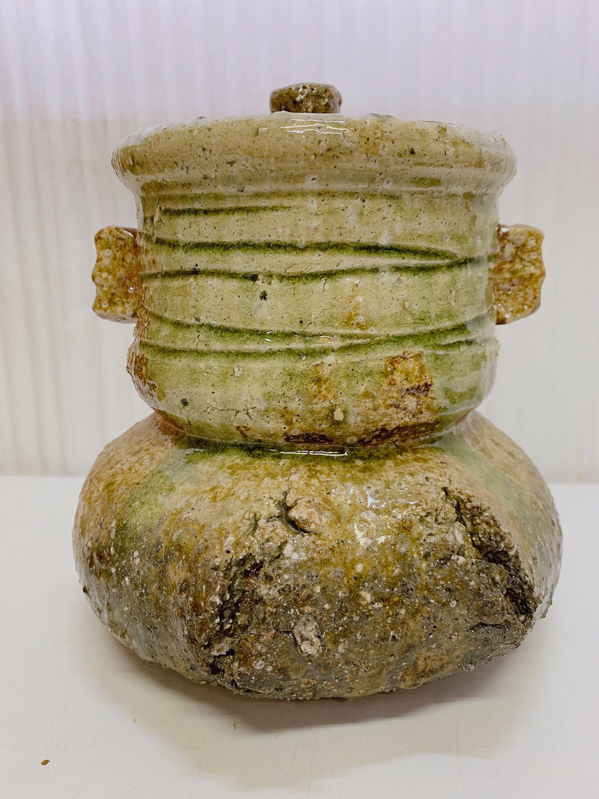 茶道具 伊賀水指 水差し 信楽焼 信楽焼き 破袋 破れ袋 4代 高橋楽斎作