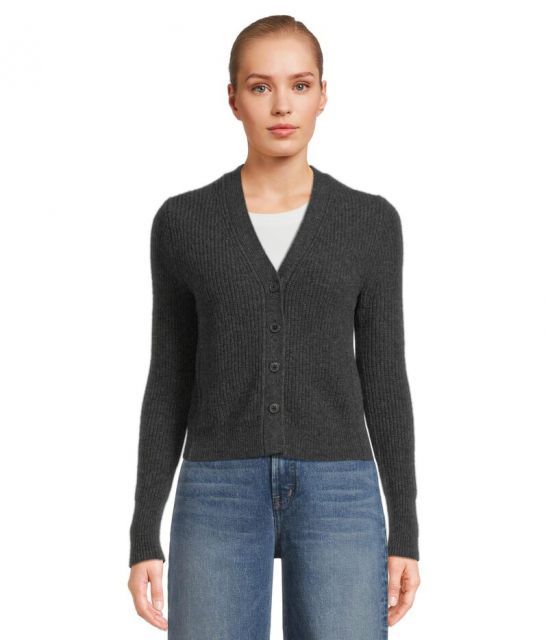 【送料無料】 メイドウェル レディース ニット・セーター アウター Newbury Shrunken V-Neck Cardigan Velvet Black