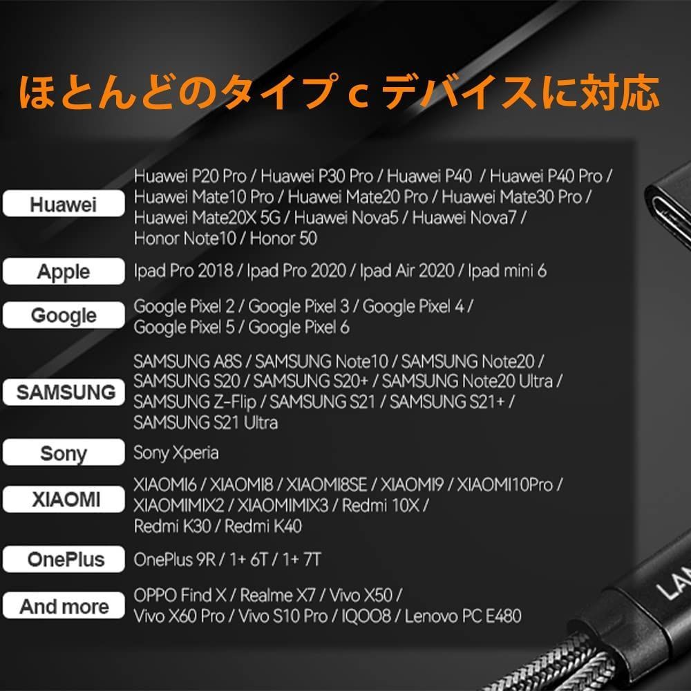 メルカリShops - 【人気商品】LAMSCAT 2in1 タイプC イヤホン変換 アダプタ PD 6