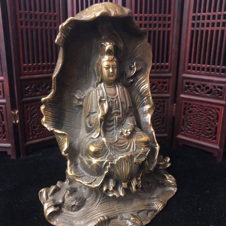 仏教美術 観音蓮華坐像 仏像 置物 仏教美術 観音蓮華坐像 仏像 置物 - メルカリ