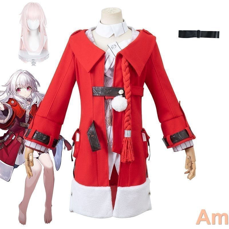 崩壊 スターレイル クラーラ コスプレ衣装 崩壊 スターレイル ヒロイン Clara コスプレ衣装 コスチューム ハロウィン クリスマス 制服 大人 子供 cosplay イベント ウイッグ付き min