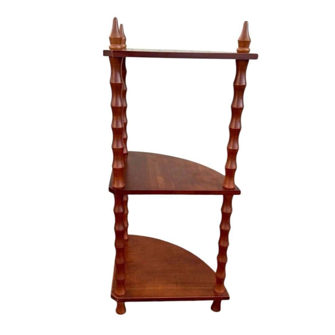 フランスアンティーク　木製コーナーシェルフ　折りたたみ式 フランスアンティークコーナーシェルフ 木製 折りたたみディスプレイ