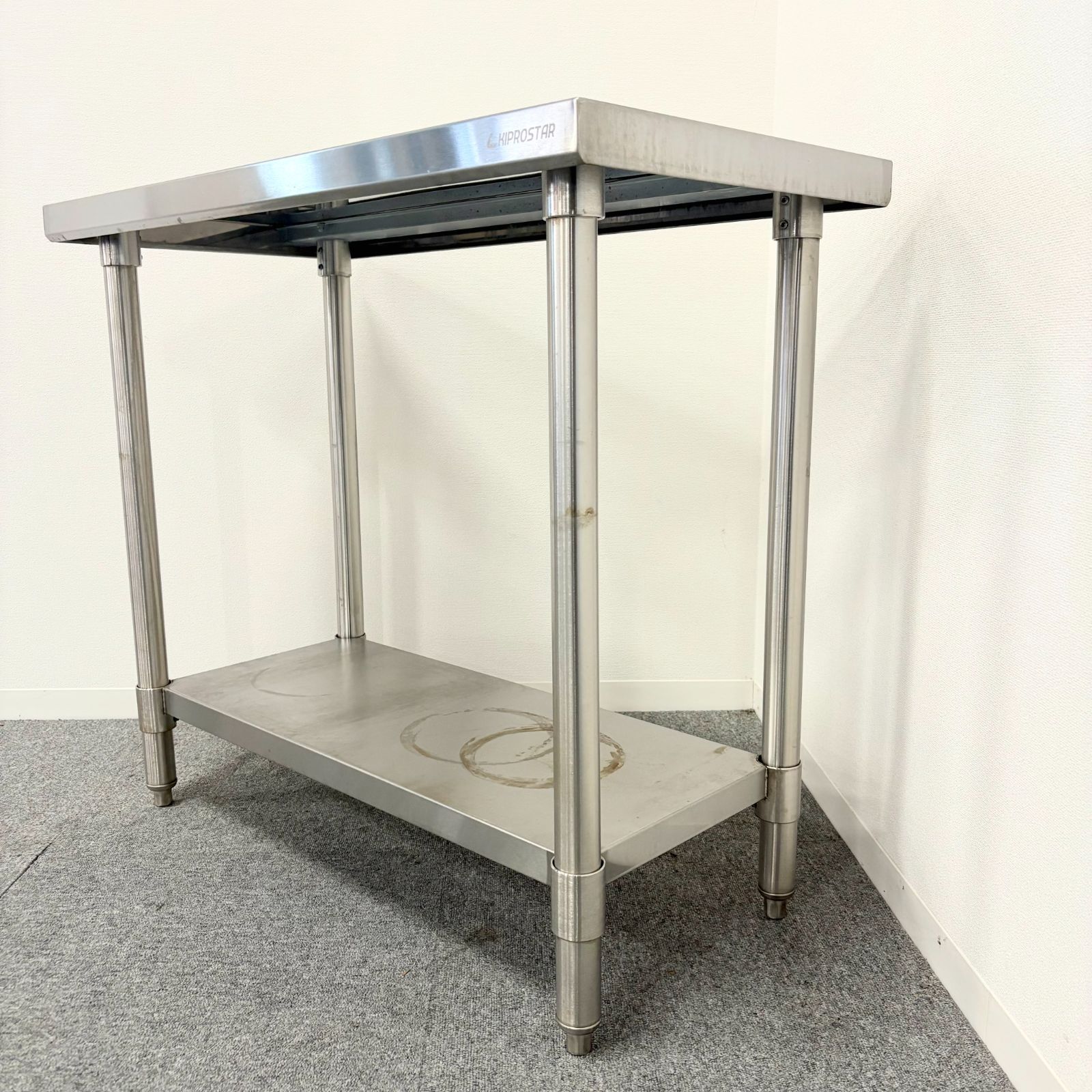 ステンレス作業台|KIPROSTAR|幅900mm×奥行450mm×高さ800mm|業務用|厨房機器|台|棚|テーブル|1385