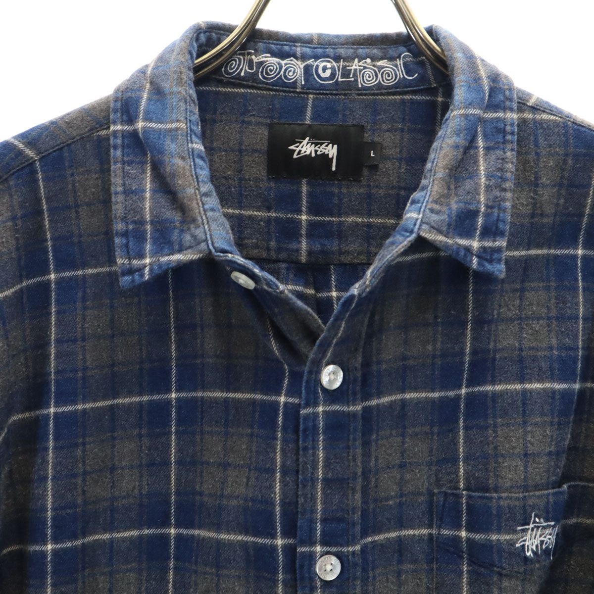 Stussy チェック柄ネルシャツ　長袖シャツ STUSSY ステューシー シャツ 長袖 メンズ Adam Plaid ( stussy