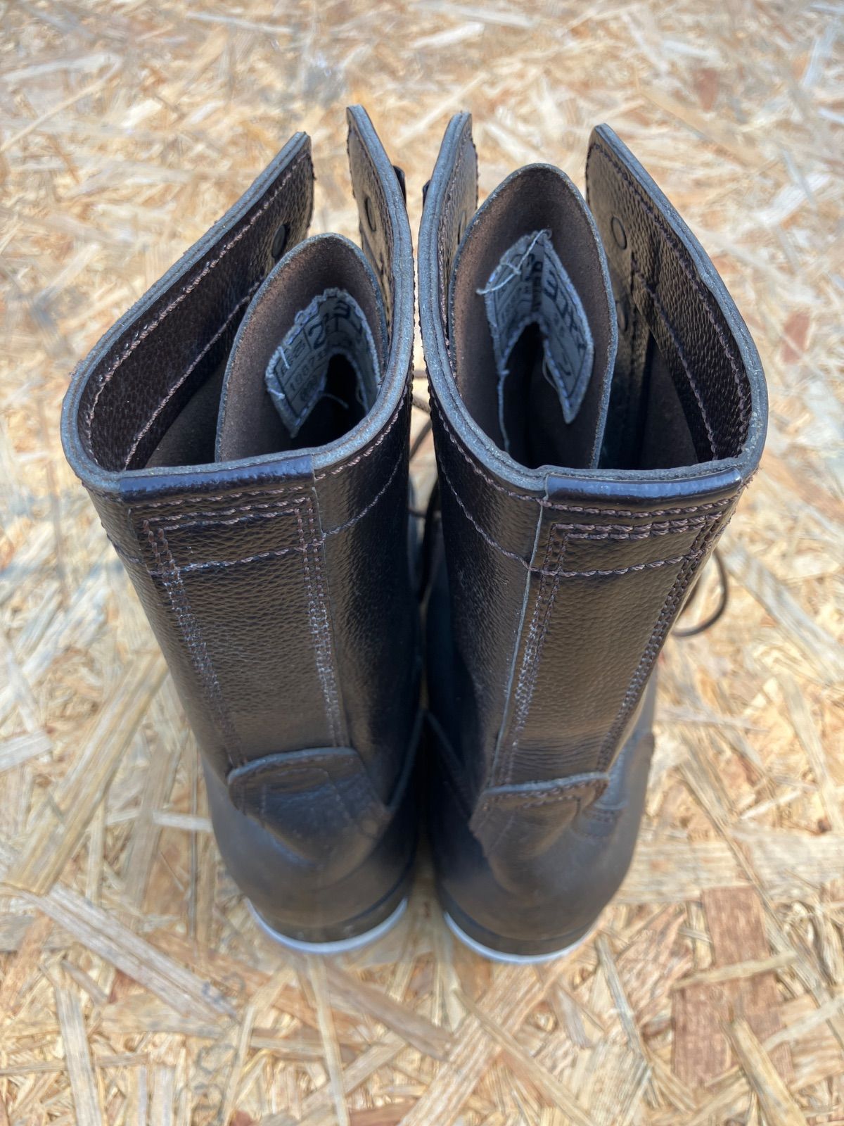 陸上自衛隊 戦闘靴 25cm ミリタリー 半長靴 ダークブラウン 1987年