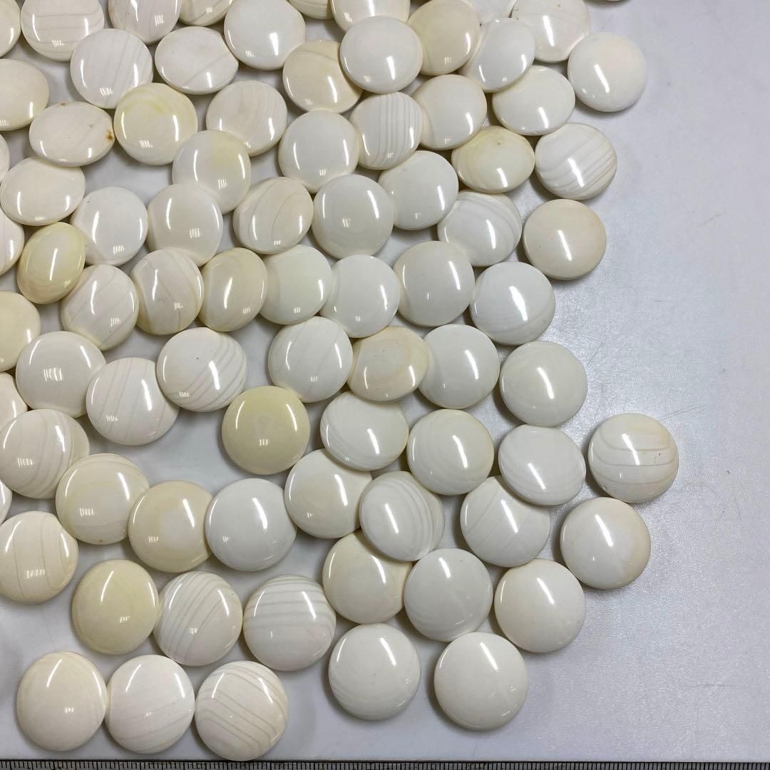 本蛤石、那智黒 碁石セット 共箱 黒182点、白178点 東Y6-0826①