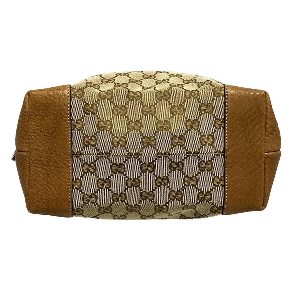 GUCCI(グッチ) トートバッグ GG柄 247237 ダークブラウン×ベージュ