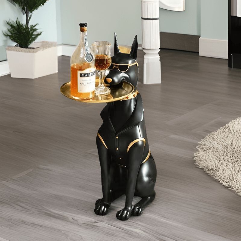 ドーベルマン　犬の置物　オブジェ ドーベルマン 犬 置物 オブジェ 工芸 リアル 可愛い 等身大