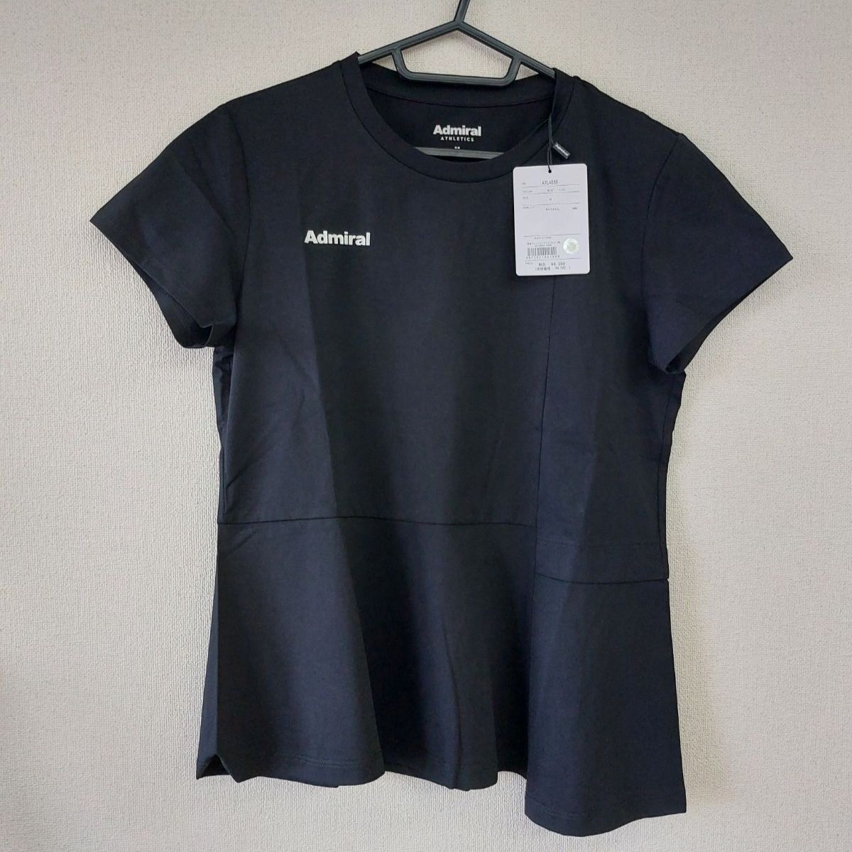 Admiral アドミラル 25AW ATLA556 アシンメトリーヘムスイッチTEE BLK 10 Mサイズ