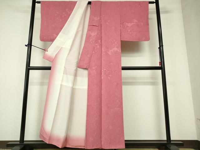 平和屋着物○上質な色無地 甚三紅色 正絹 逸品 未使用 CAAV6460vf