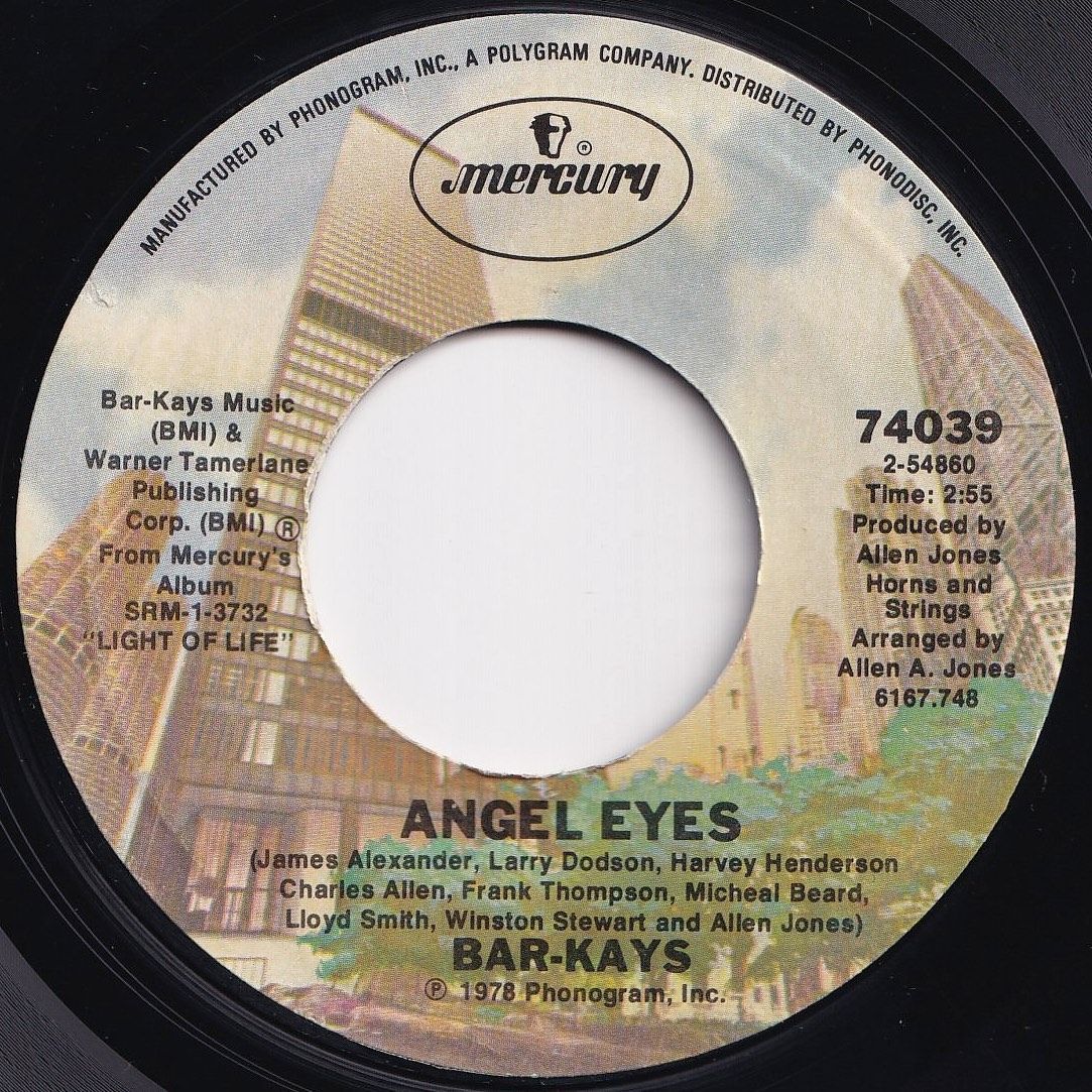 Bar-Kays I'll Dance / Angel Eyes Mercury US 74039 204707 SOUL FUNK