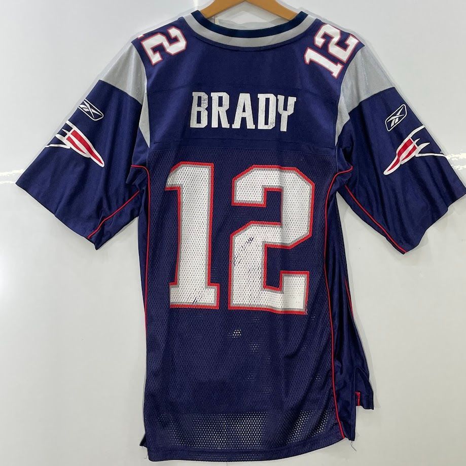 リーボック NFL プリントチームロゴペイトリオッツ ゲームシャツ L 5209 Reebok NFL リーボック エヌエフエル Patriots BRADY 12 ゲーム